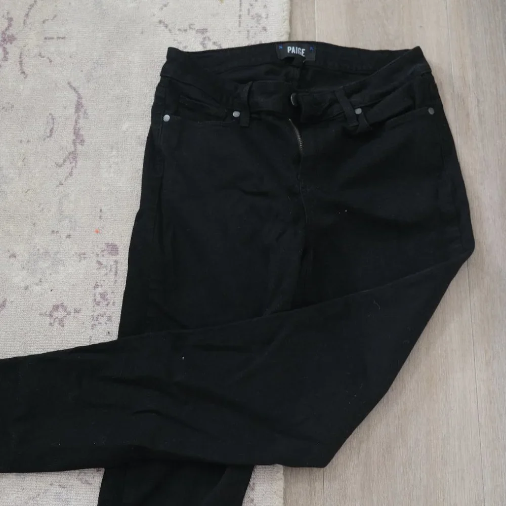 Paige Verdugo Ultra Skinny Jeans, Black (28) - Picture 3 of 7